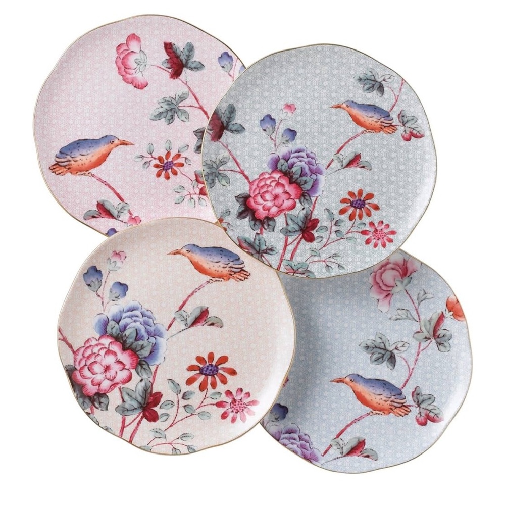 WEDGWOOD Cuckoo, Set of 4 Tea Salad Dessert Plates, 8.25", Bone China